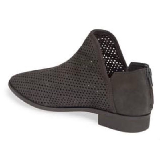 Kelsi Dagger Charcoal Gray Alley Suede Perforated Booties - Picture 3 of 10